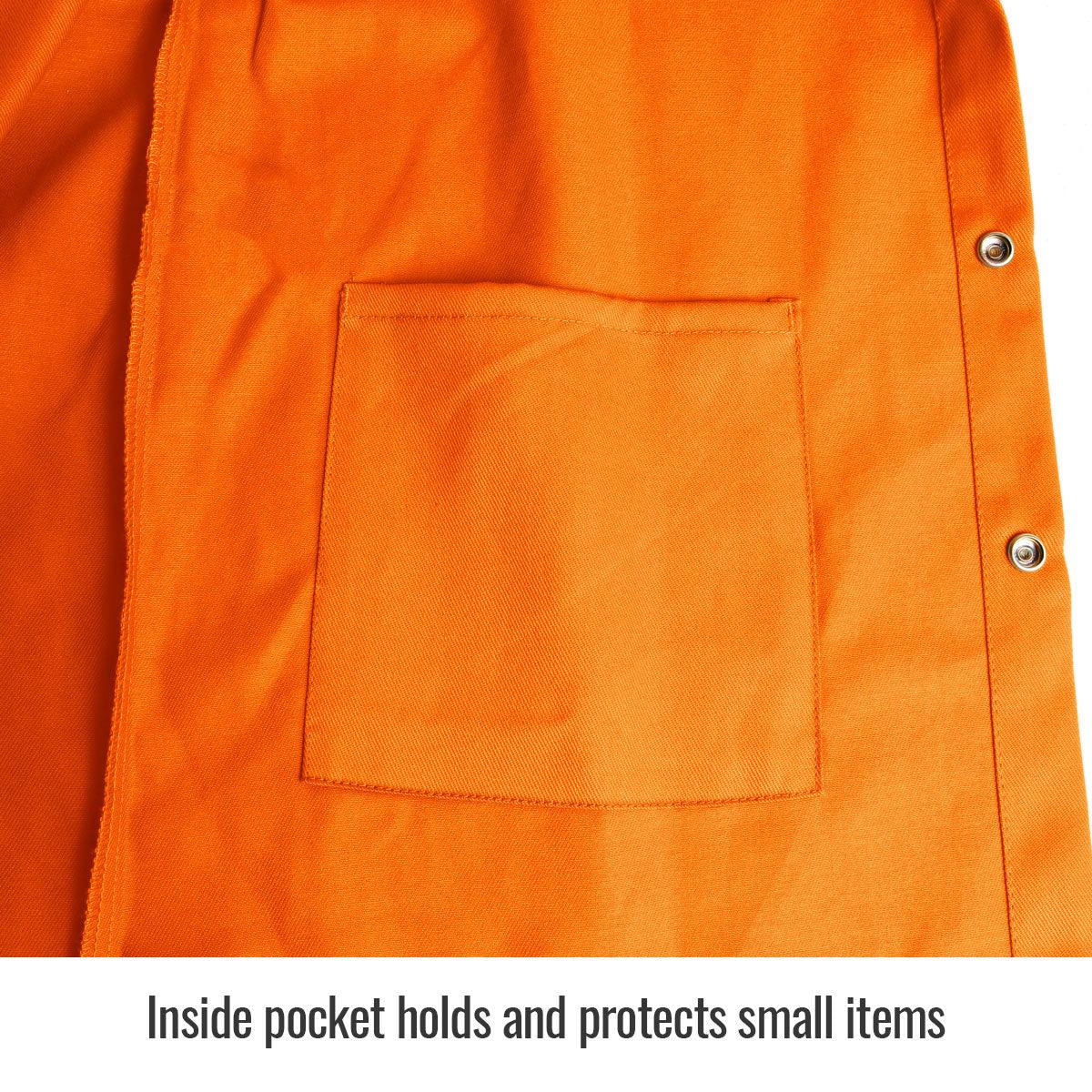 Orange Black Stallion TruGuard 200 Flame-Resistant Cotton Welding Jacket - Great Deal for Welders