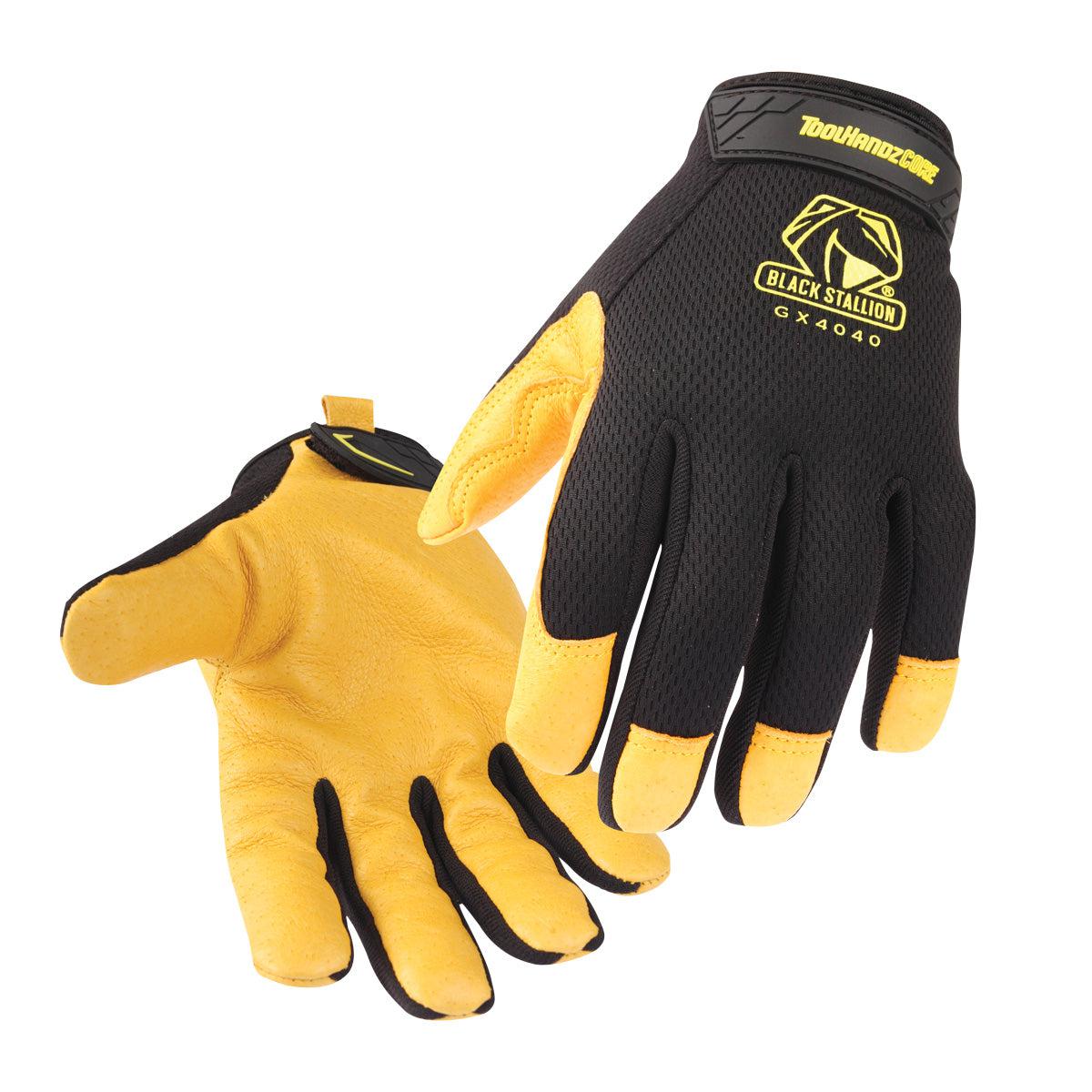 Black Stallion ToolHandz GX4040-BY Mechanics Gloves with Pig Grain Leather Palm
