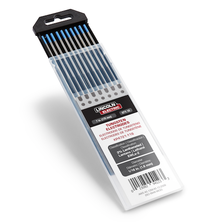 Lincoln 2% Lanthanated Tungsten Electrodes (Blue), 10/pk - KP4721 | Premium Deal