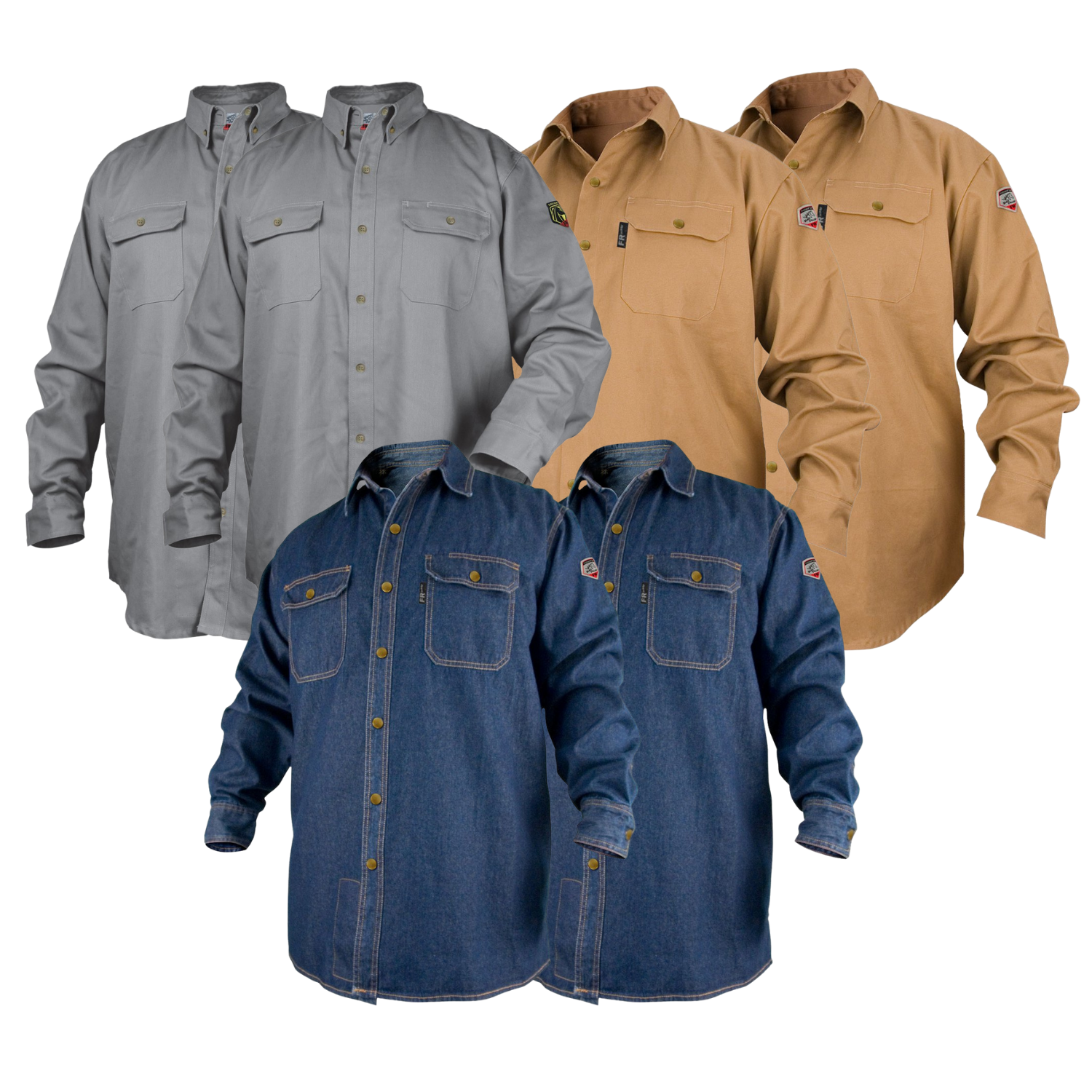 Black Stallion FR Essential Work Shirt Set: 6 Shirts Bundle Deal