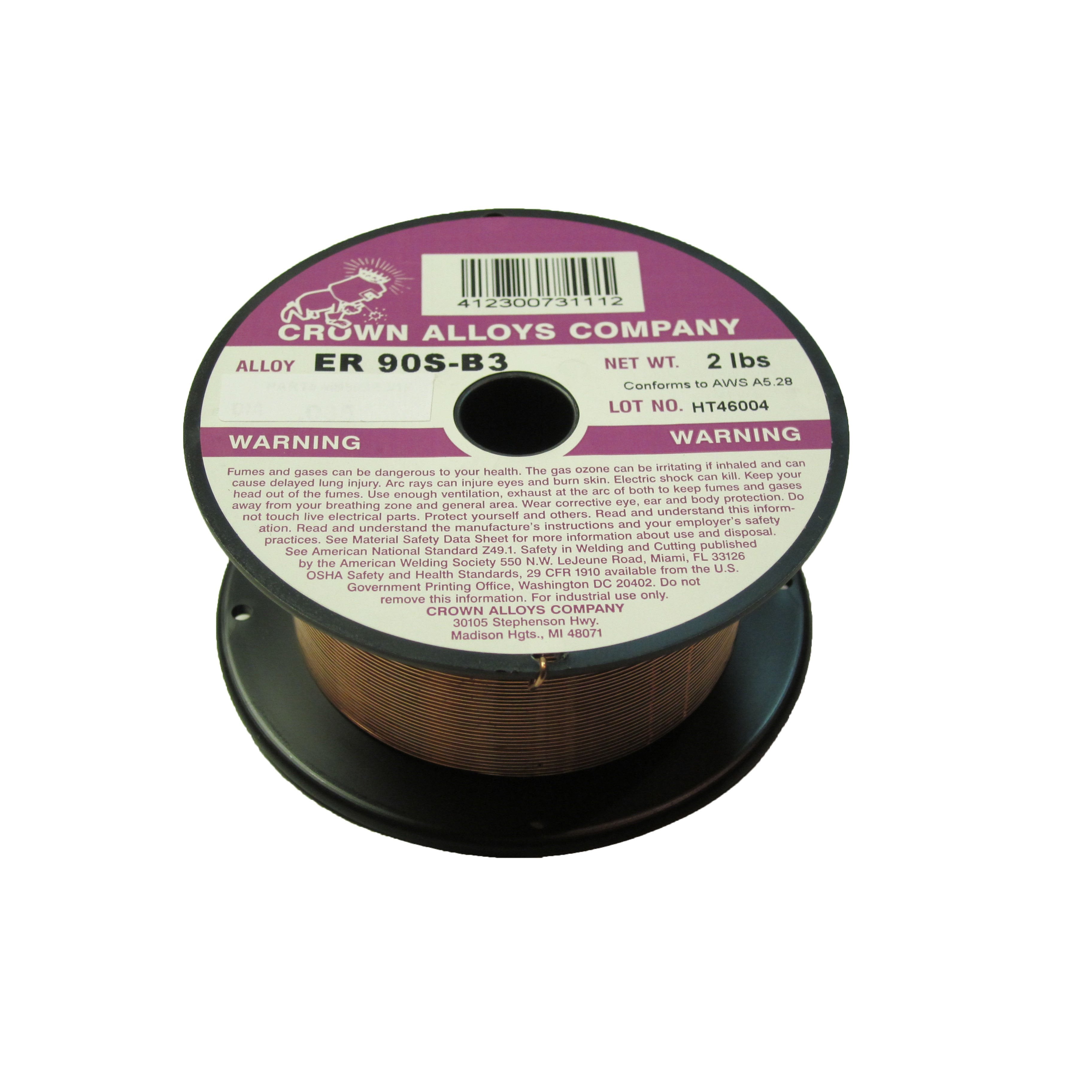 Hot Deal! 2lb Spool of Crown Alloys ER 90S - B3 MIG Welding Wire (.035 Diameter)