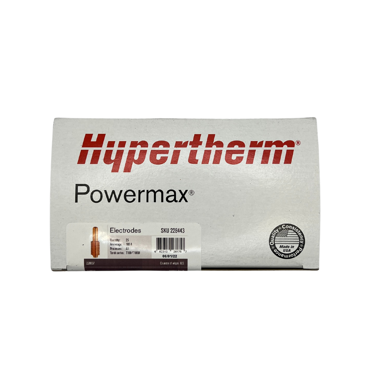 Hot Deal! Hypertherm T100 Plasma Torch Electrodes, Pack of 5 - Part No. 220037
