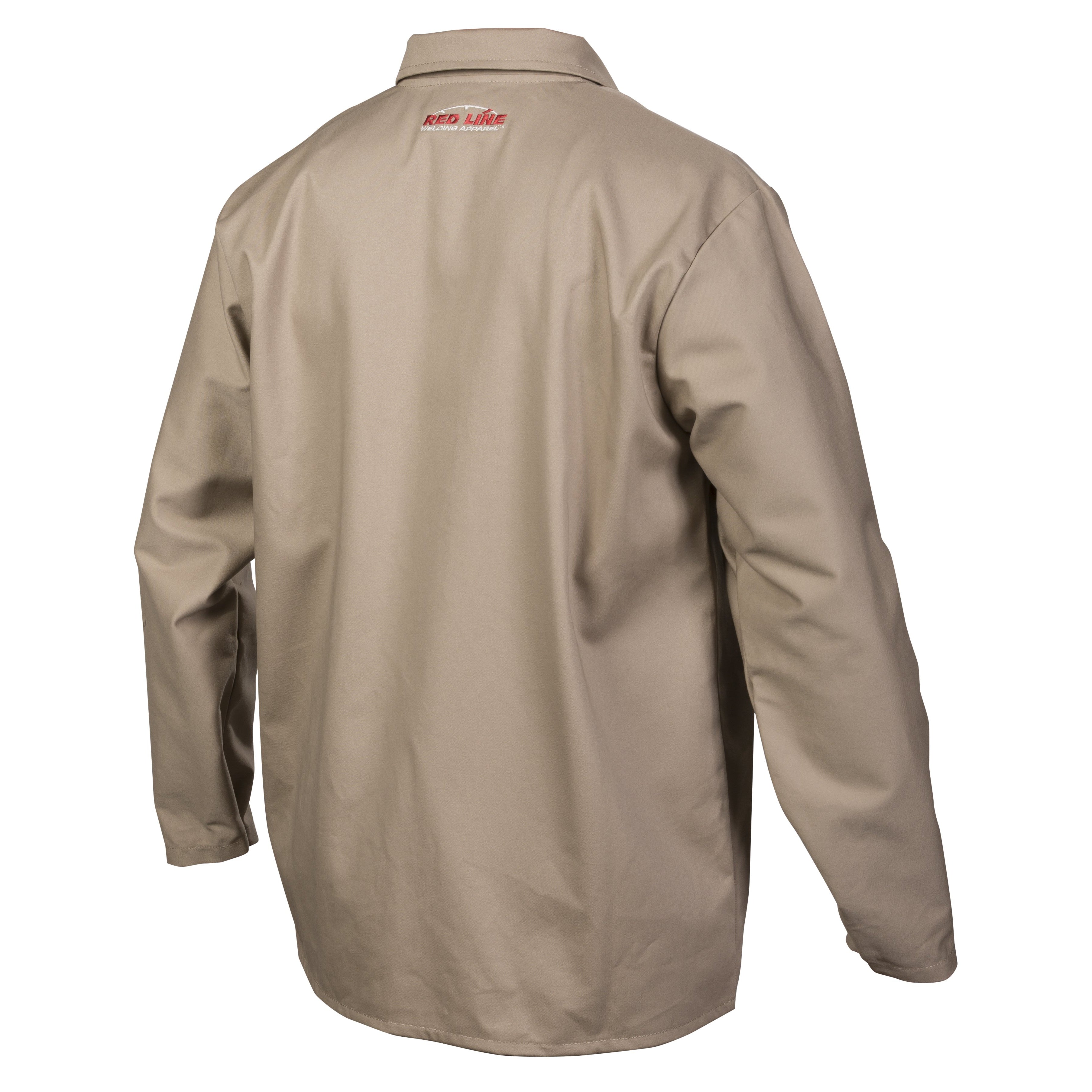 Lincoln Traditional Khaki Flame - Retardant Welding Jacket K3317: Light & Comfortable