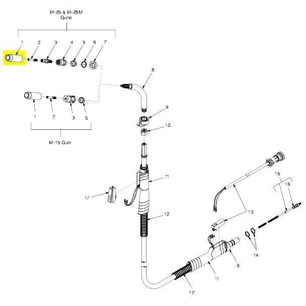 Hot Deal: Miller 5/8 Flush Nozzle - 169726