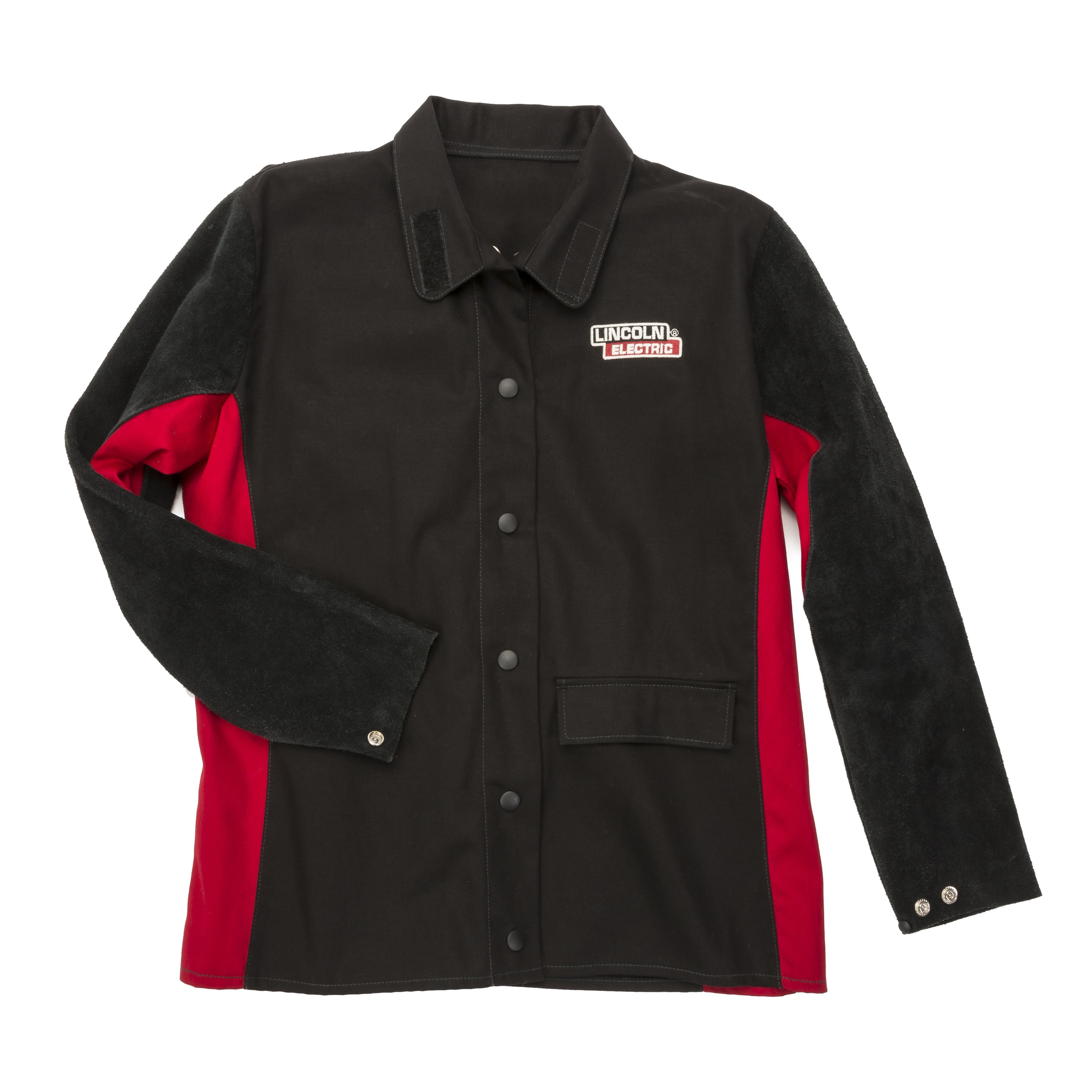Hot Deal! Lincoln K2986 Split Leather - Sleeved Welding Jacket with Shadow Design
