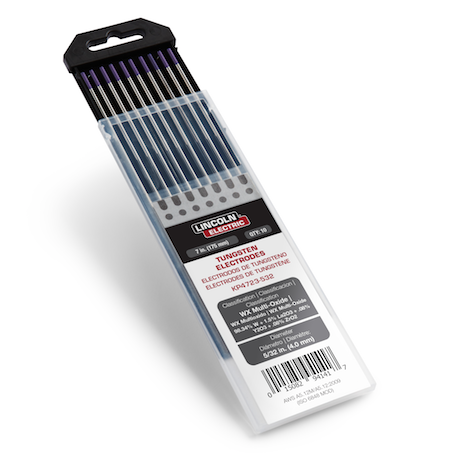 Lincoln WX Purple Multi-Oxide Premium Tungsten Electrodes, 10/pack - KP4723