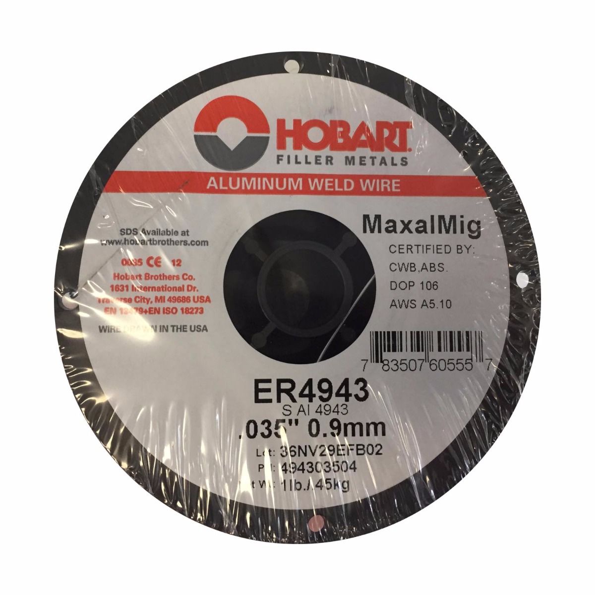 Hot Deal! Hobart MAXAL 4943 Aluminum MIG Wire