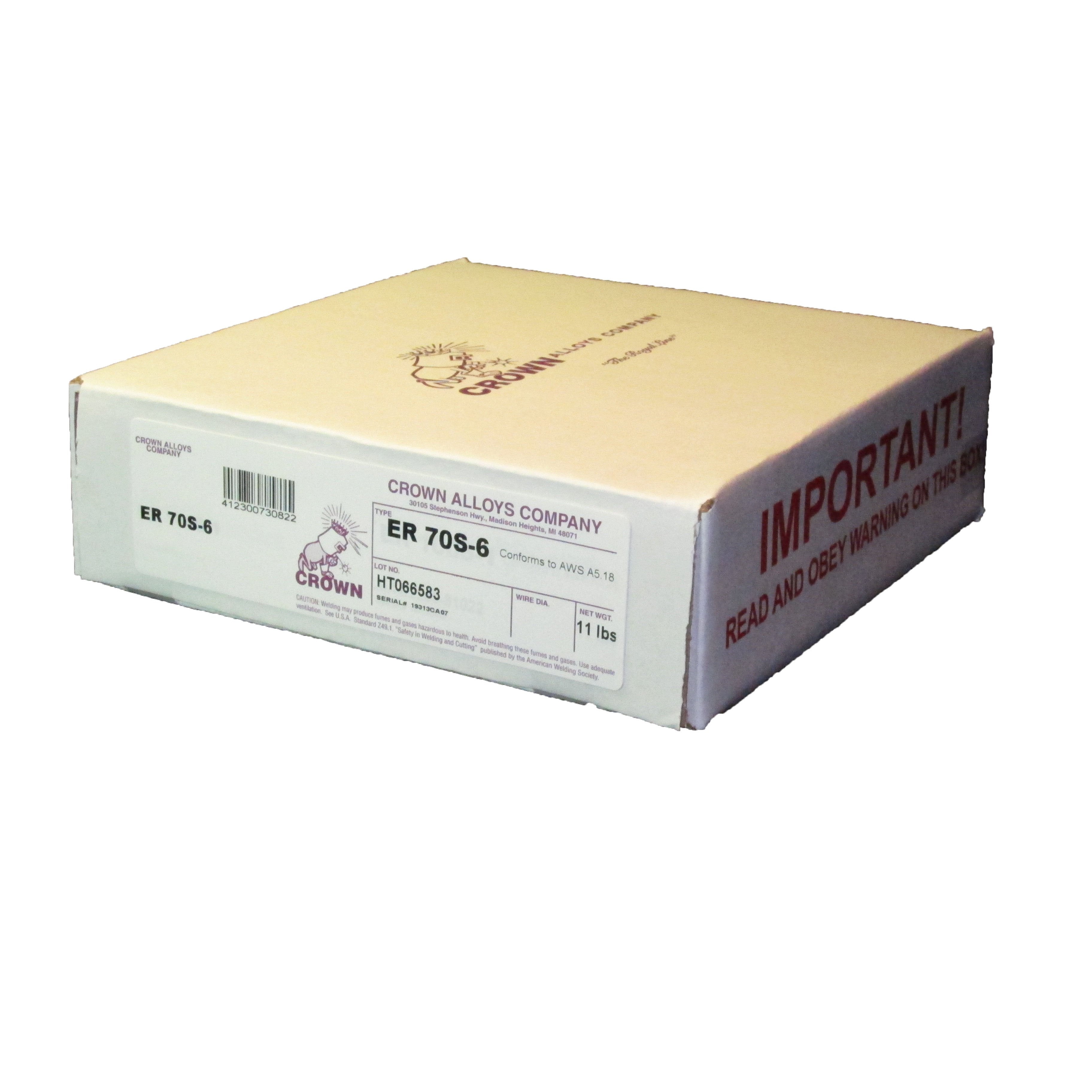 Hot Deal! Crown Alloys ER 70S-6 .030x8 MIG Welding Wire 11lb Spool