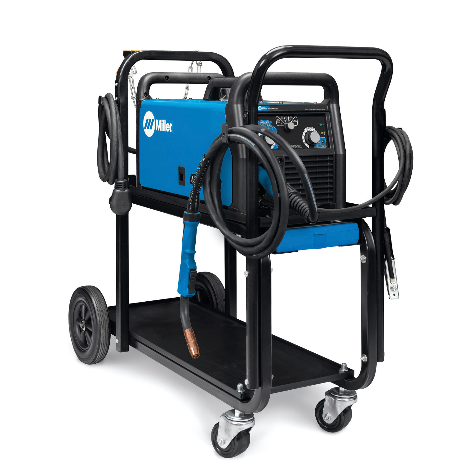 Hot Deal! Miller Millermatic 211 MIG Welder with Adv. Auto Set & Cyl Rack - 951603
