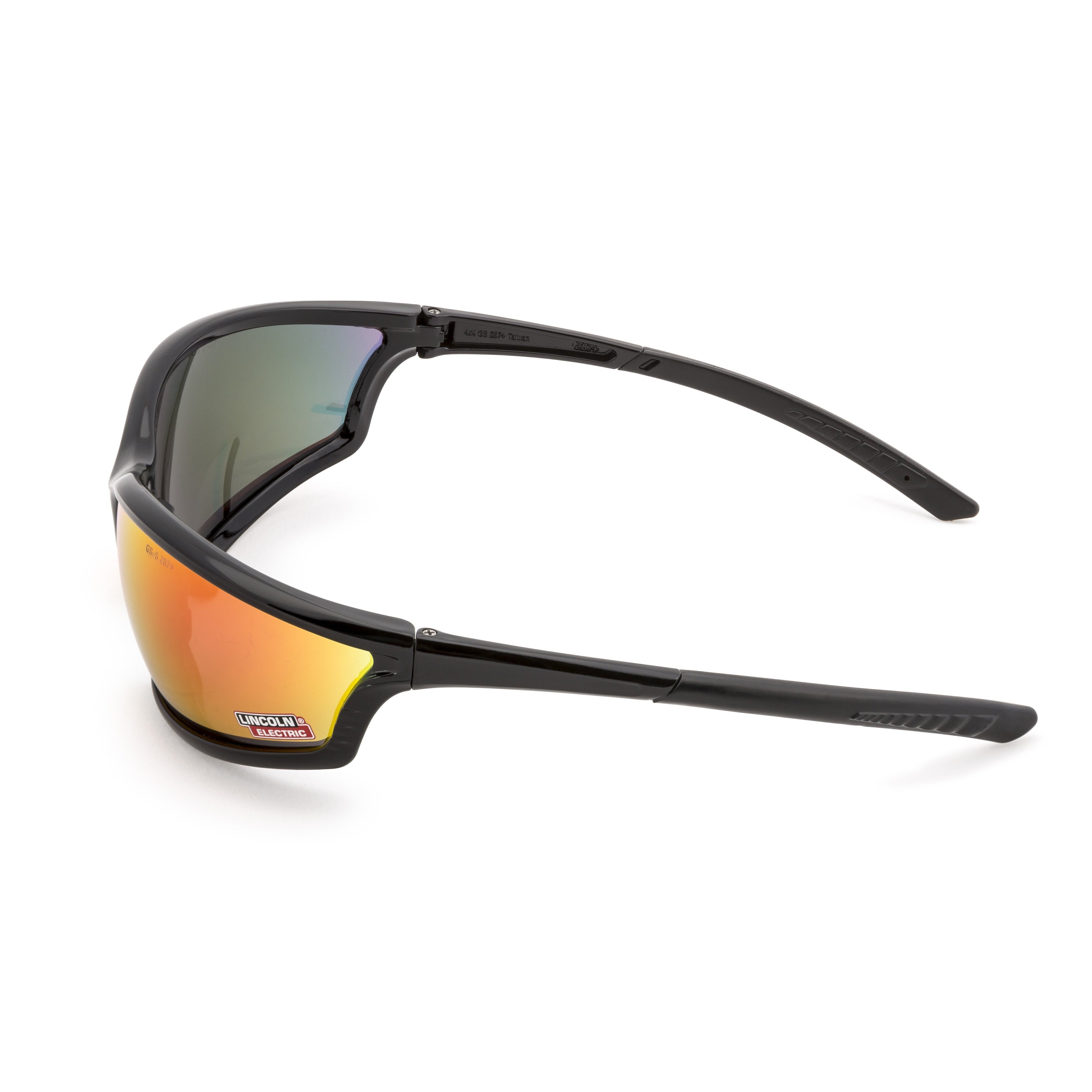 Hot Deal: Lincoln I-Beam Outdoor Safety Glasses with Red Mirror Lenses - K2971-1