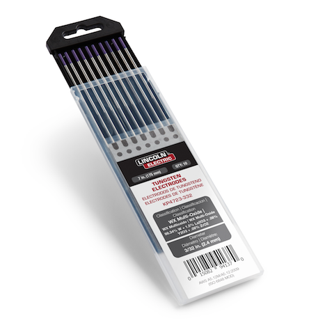 Lincoln WX Purple Multi-Oxide Premium Tungsten Electrodes, 10/pack - KP4723
