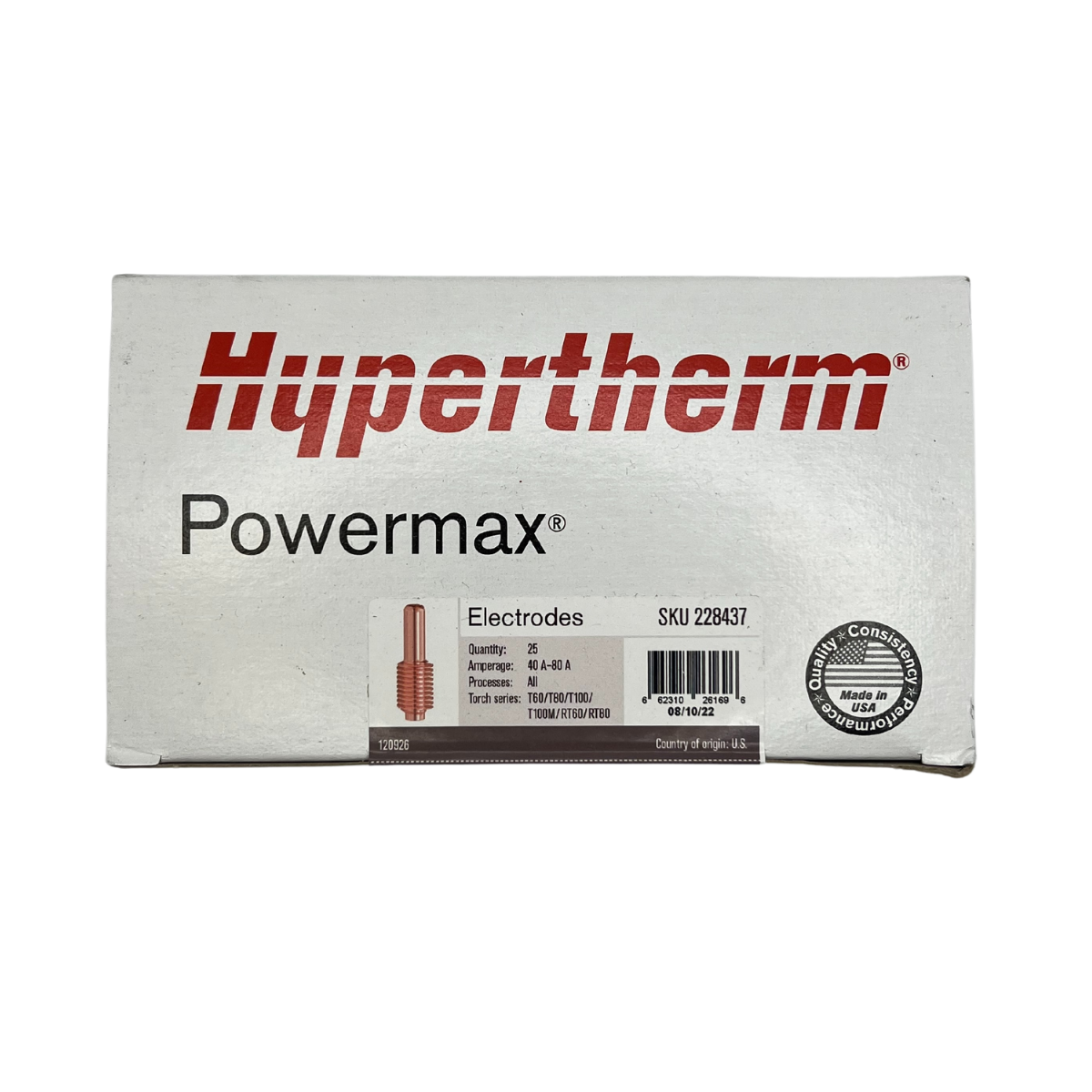 Hypertherm T-Series 5-Pack Replacement Electrodes - Model 120926