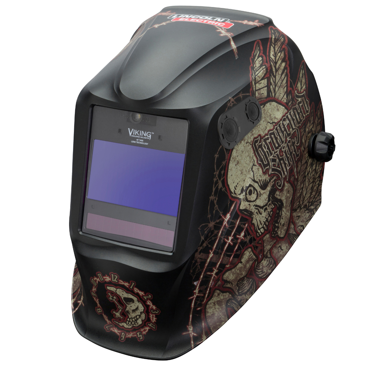 Lincoln Viking 2450 ADV Graveyard Helmet with Integrated Smart LED Light - K3099-5