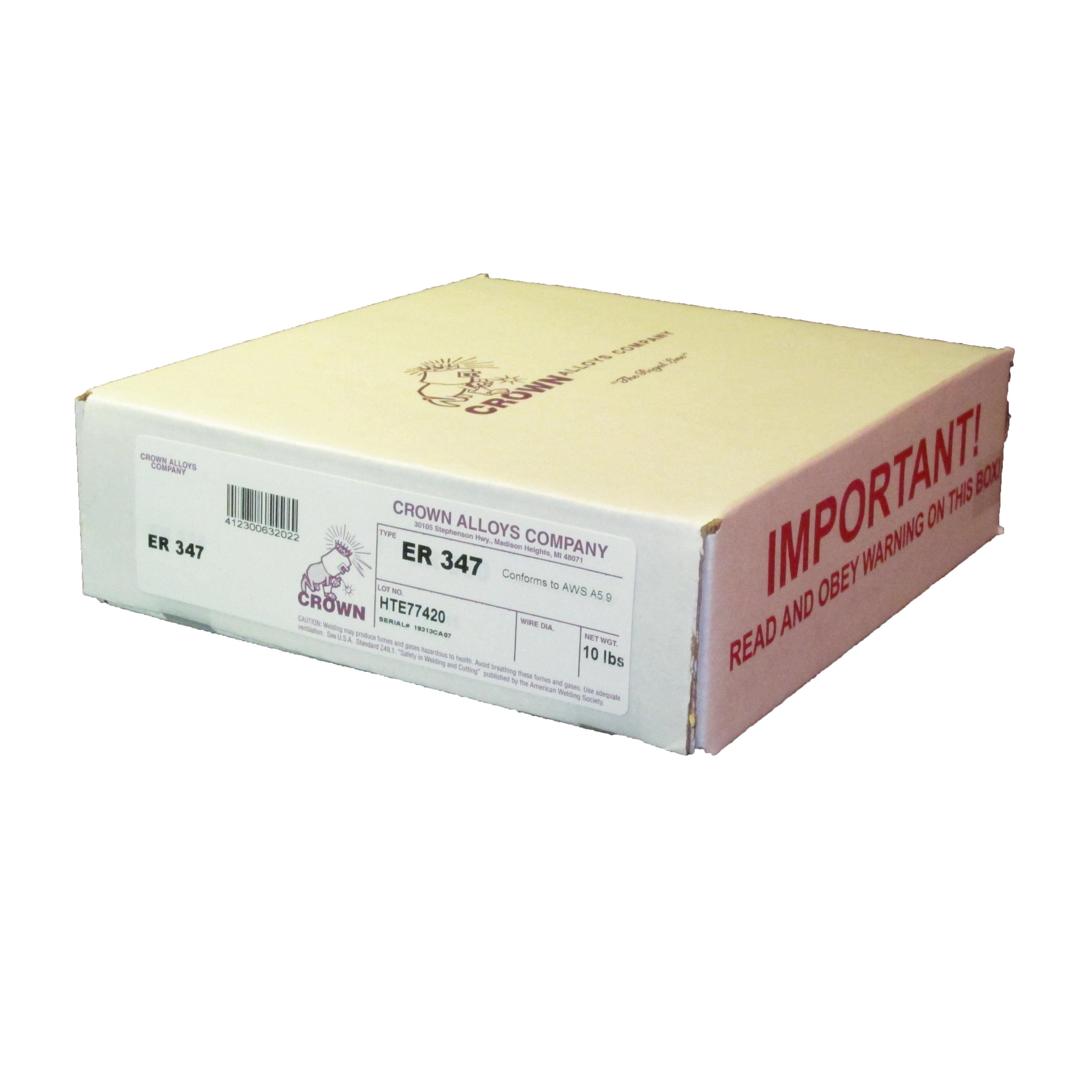 Hot Deal! Crown Alloys ER 347 Stainless Steel MIG Welding Wire, .045x8, 10lb Spool