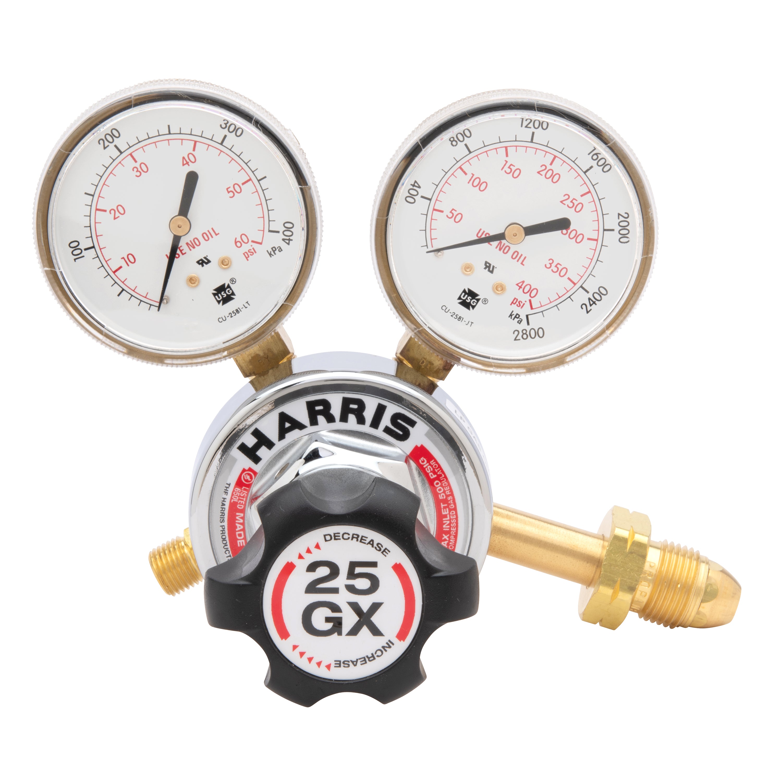 Harris 25GX Medium/Heavy Duty Propane Regulator - Affordable Industrial Workhorse
