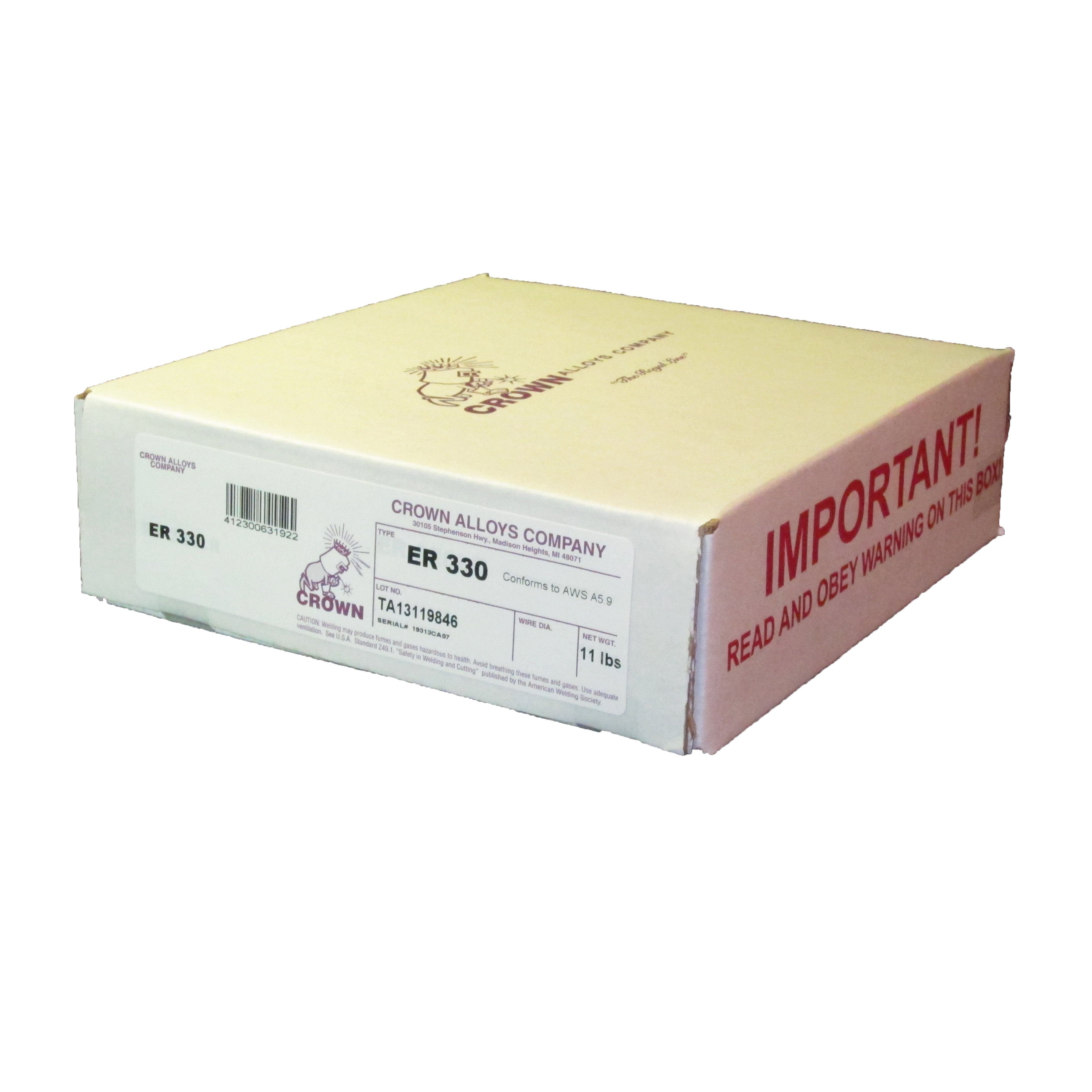 Hot Deal! Crown Alloys ER 330 .045x8 MIG Welding Wire - 11lb Spool SS330/2G