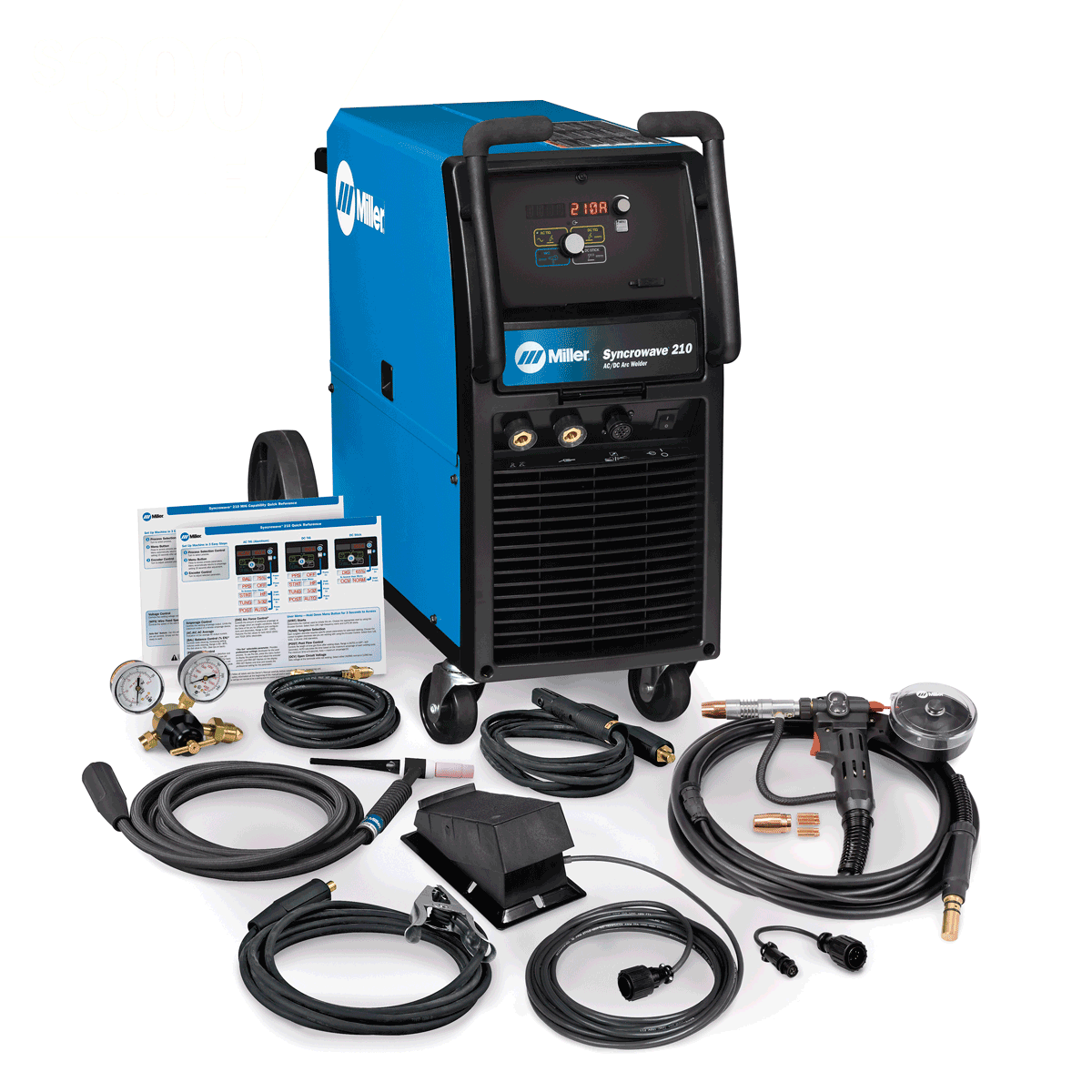 Exclusive Miller Syncrowave 210 AC/DC TIG Welder with MIG Spoolmate 150 - Ideal for Welding Enthusiasts