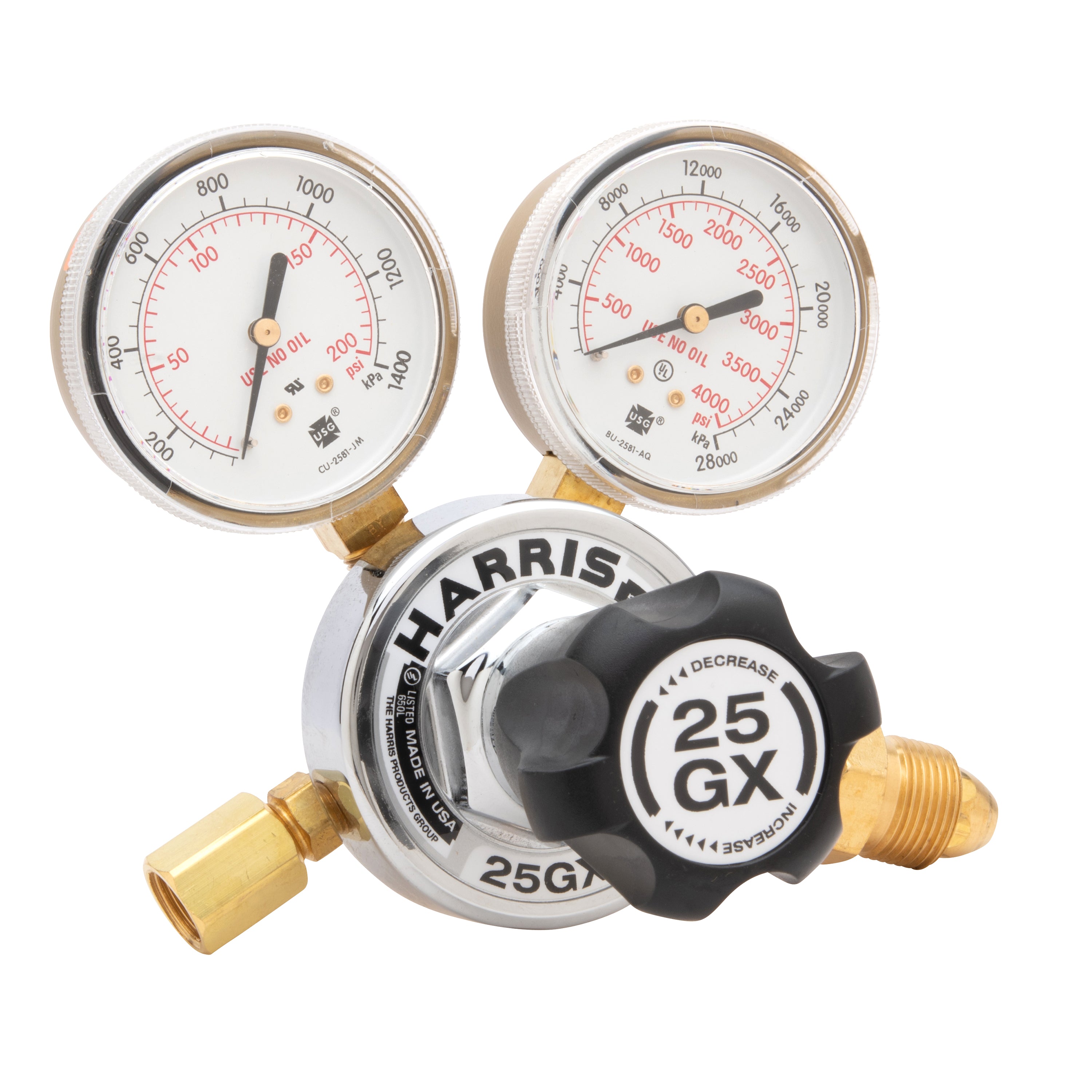 Harris 25GX-200-580 Medium to Heavy Duty Argon, Helium, Nitrogen Regulator - Great Value!