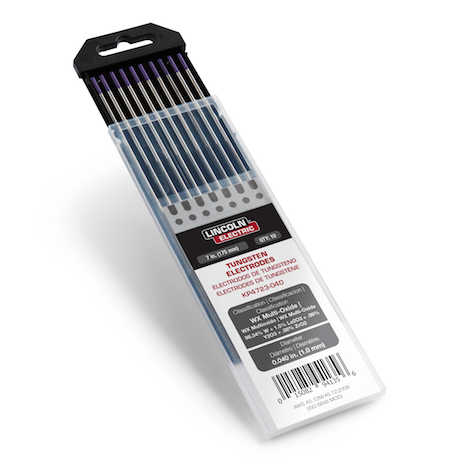 Lincoln WX Purple Multi-Oxide Premium Tungsten Electrodes, 10/pack - KP4723