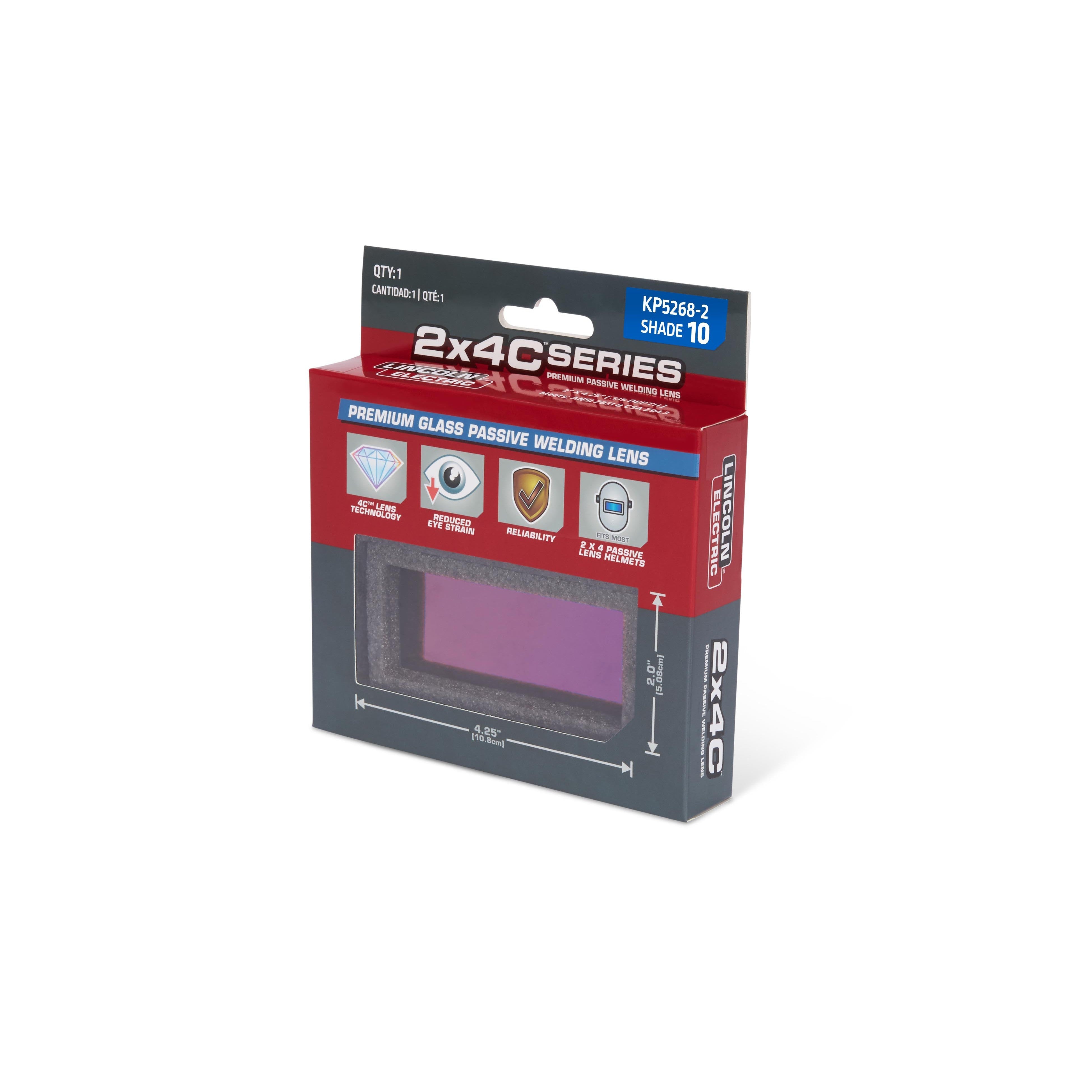 Lincoln Viking 2x4C Series High - Quality Premium Passive Glass Welding Lens