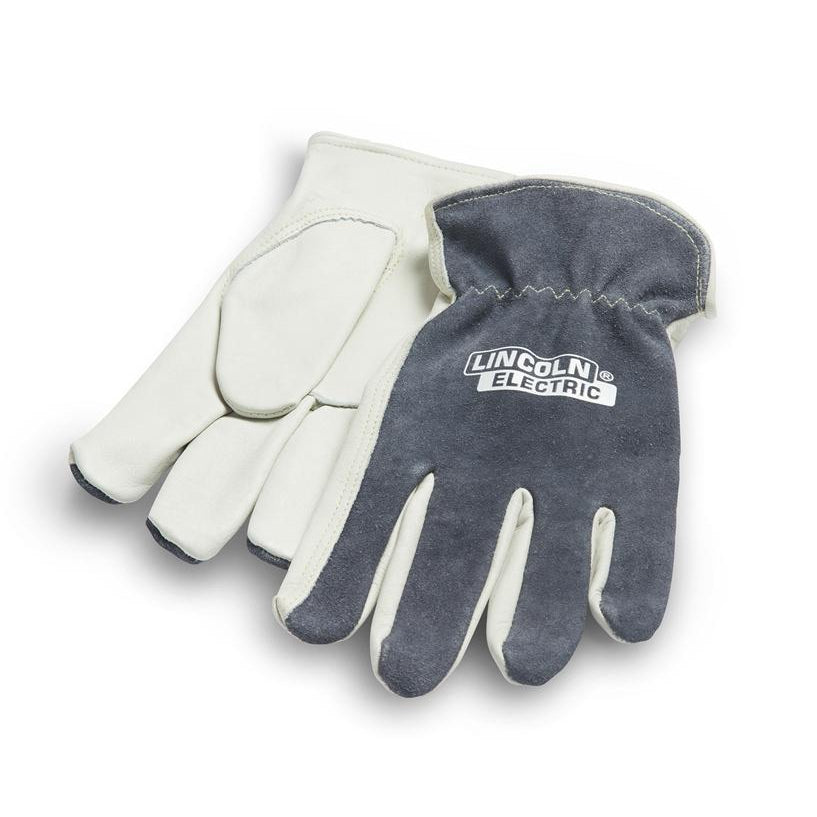 Lincoln's Grey Traditional Leather Driving Gloves - K3769 | Ideal for Various Tasks