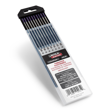 Lincoln WX Purple Multi-Oxide Premium Tungsten Electrodes, 10/pack - KP4723