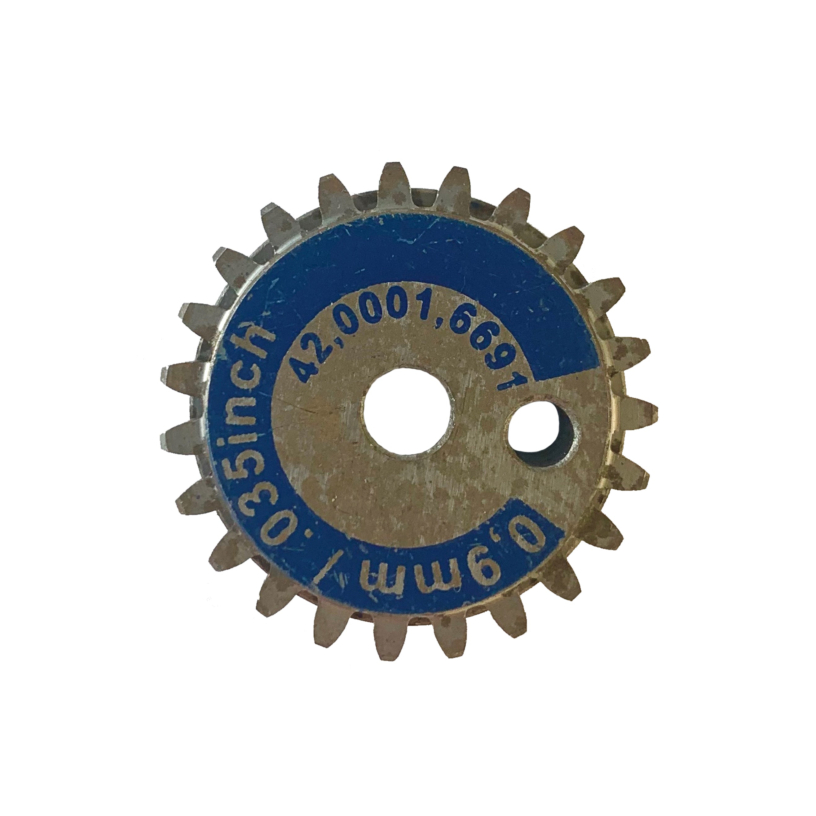 Blue-coded Fronius Drive Roller for TransSteel 2200, Compatible with .035 Flux-cored Wire