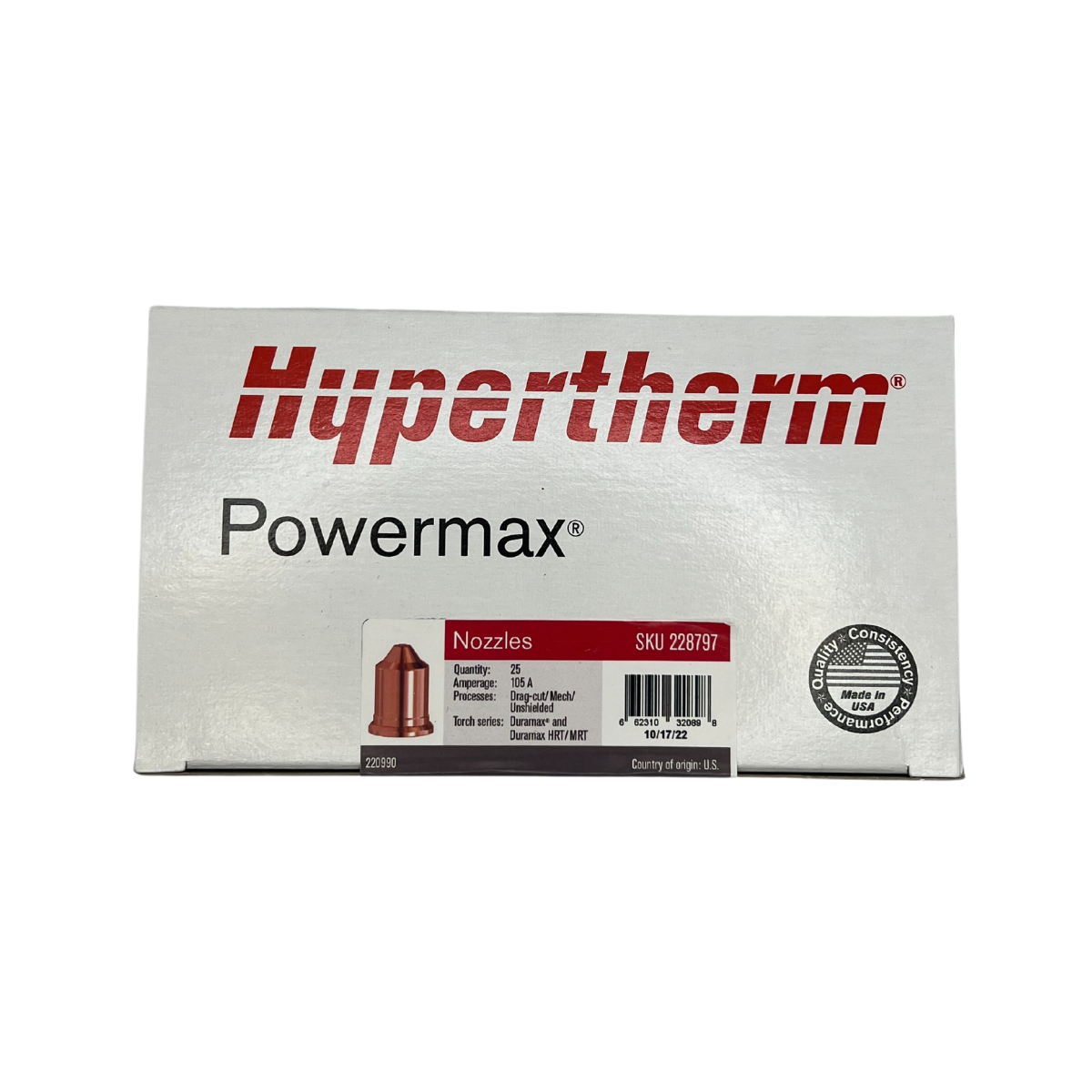 Bulk Package of Hypertherm 105A Nozzles - Part No. 228797