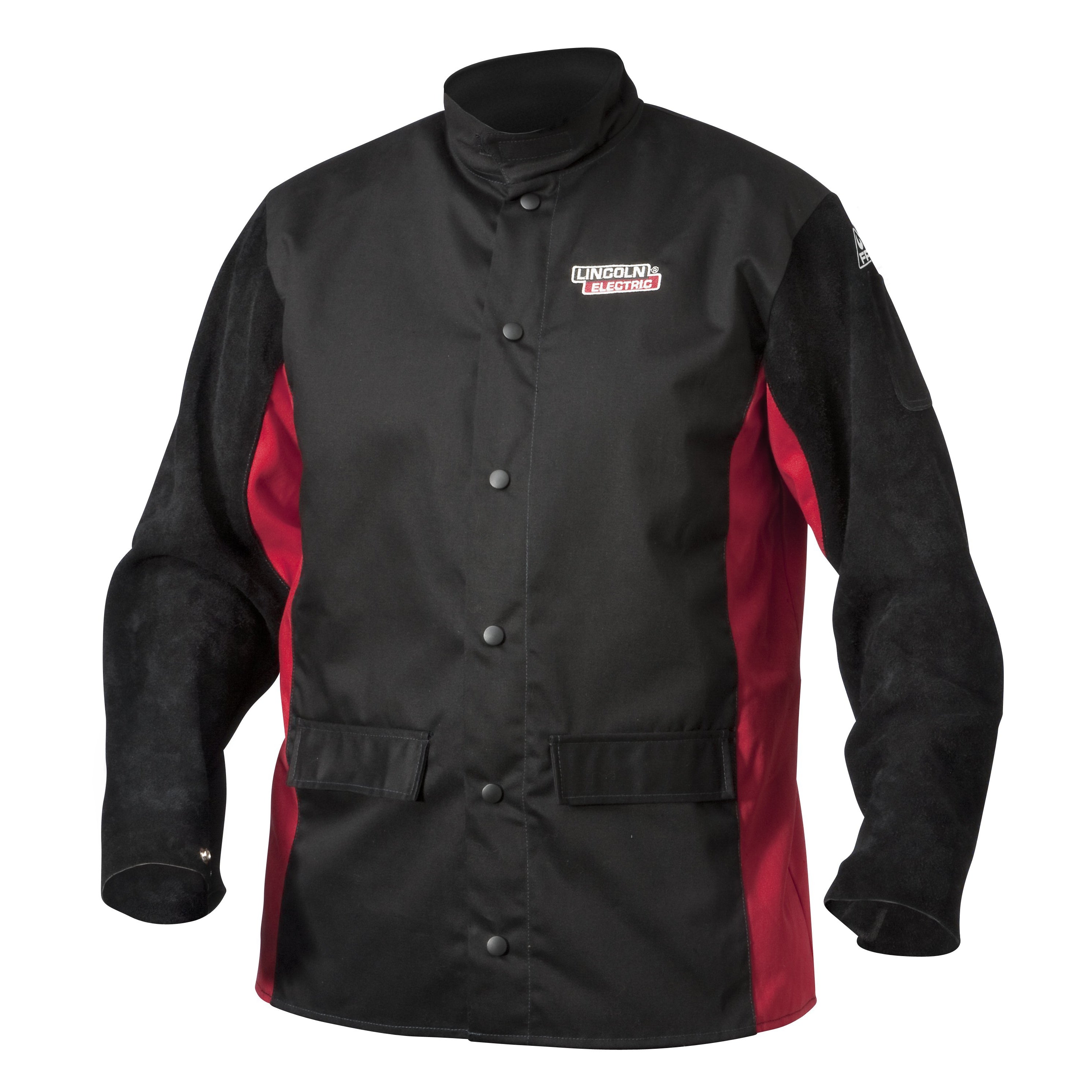 Hot Deal! Lincoln K2986 Split Leather - Sleeved Welding Jacket with Shadow Design