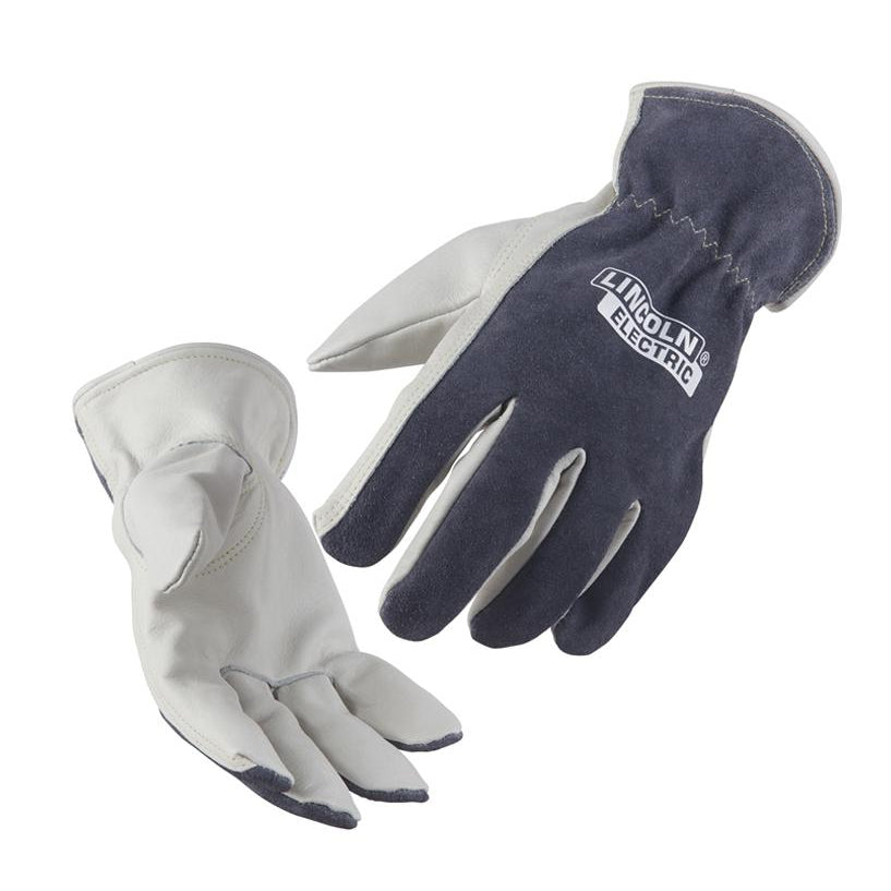 Lincoln's Grey Traditional Leather Driving Gloves - K3769 | Ideal for Various Tasks