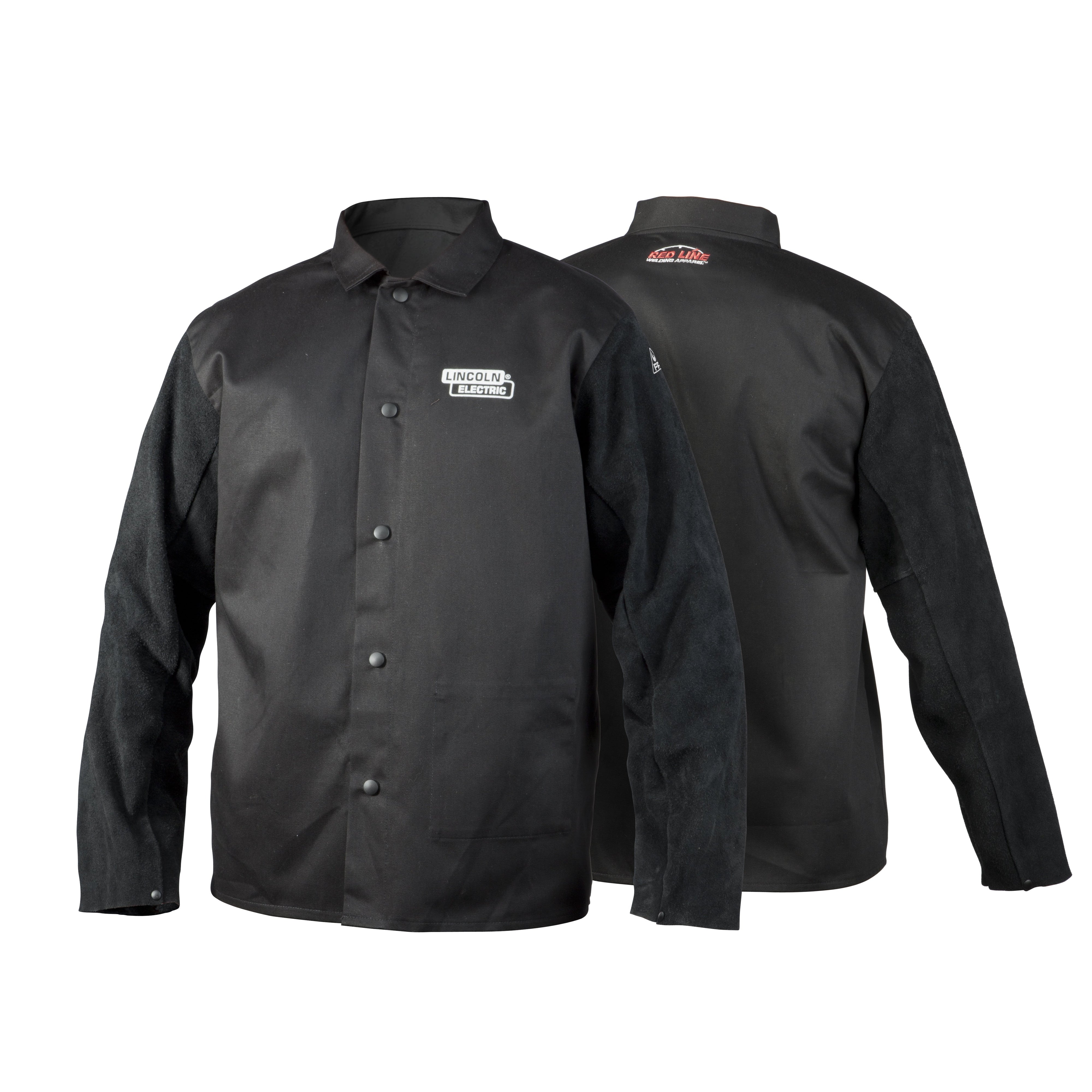 Hot Deal! Lincoln Traditional Welding Jacket with Split Leather Sleeves (Model K3106)