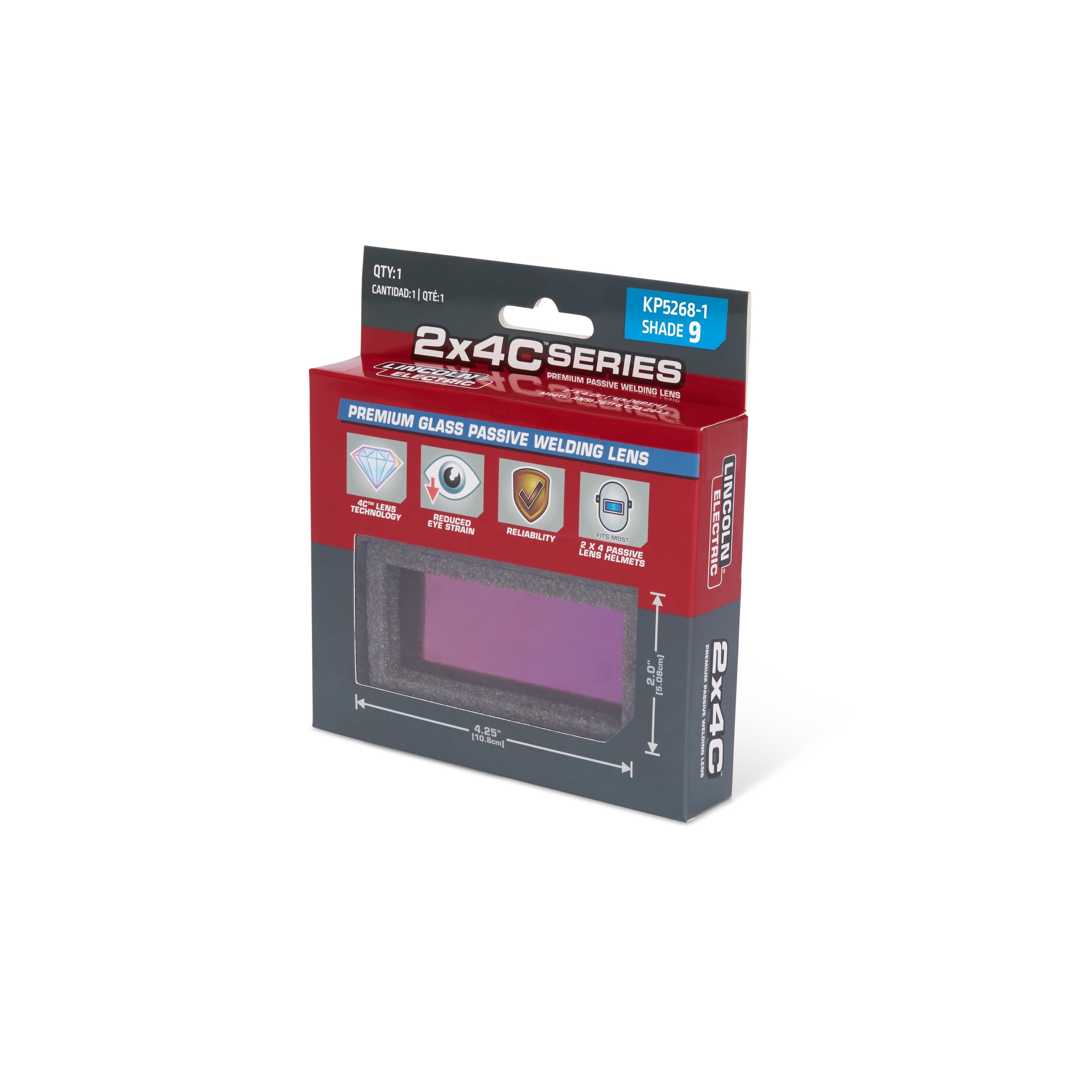 Lincoln Viking 2x4C Series High - Quality Premium Passive Glass Welding Lens