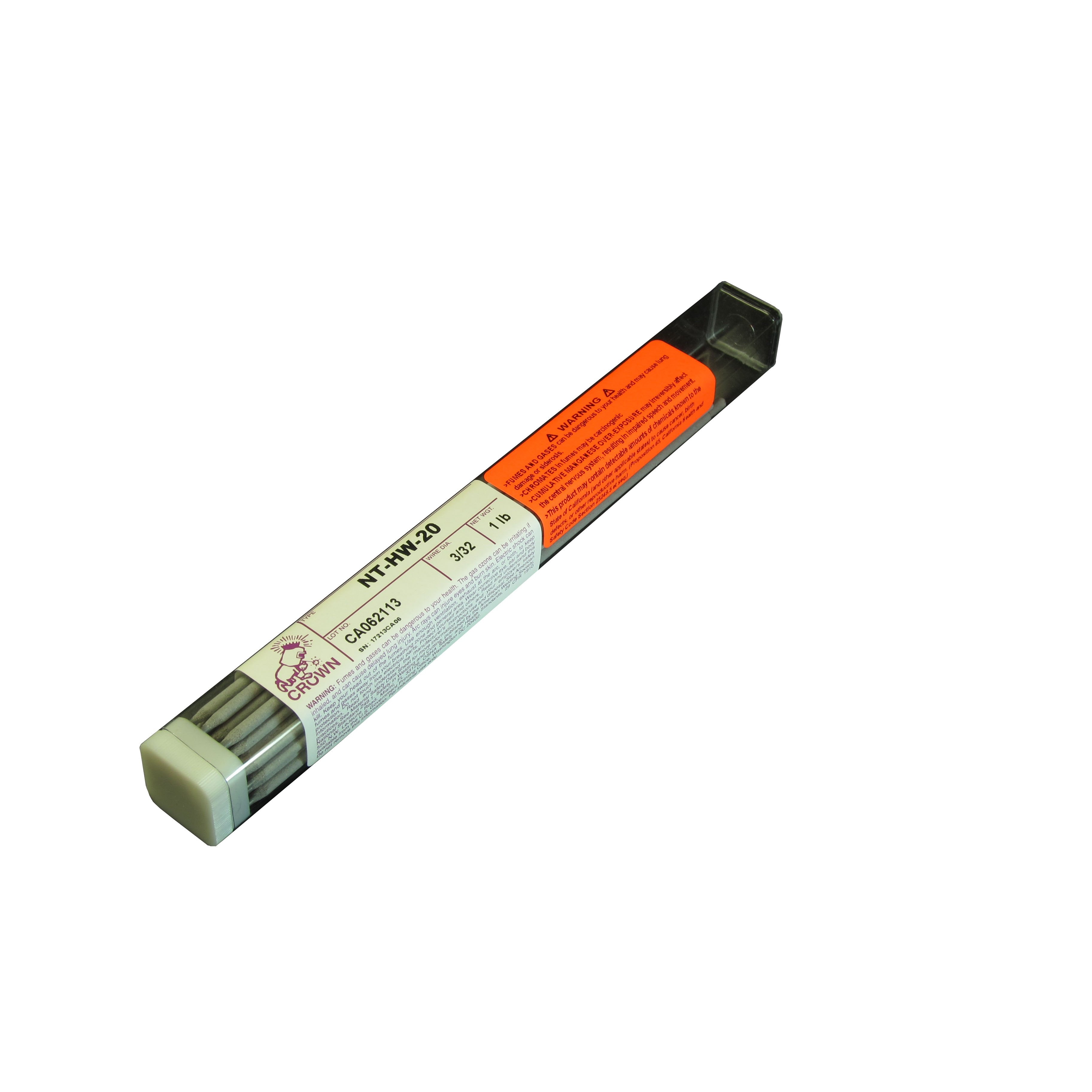1 lb Tube Crown Alloys NT - HW - 20 3/32 Tungsten - Free Electrode