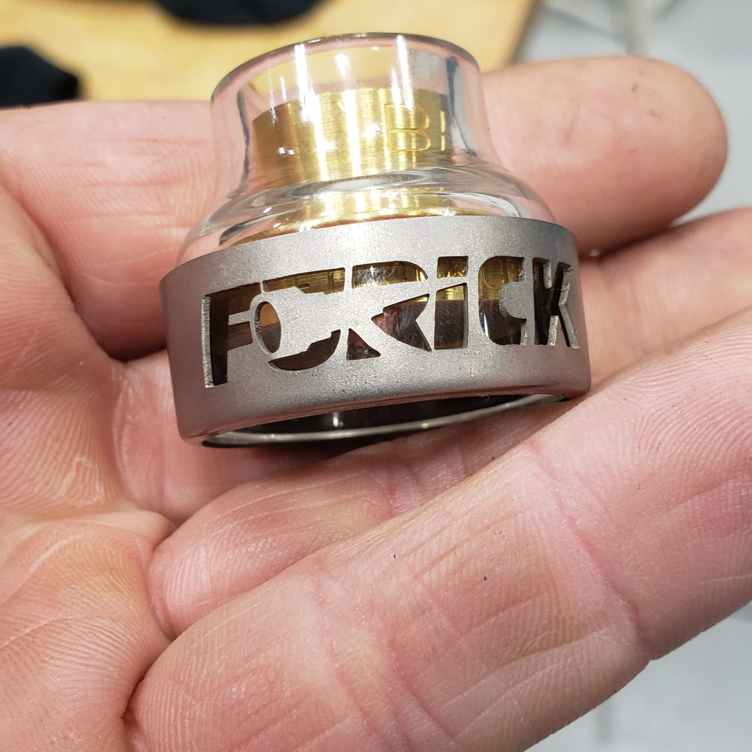 Furick Thread - On BBW Glass Welding Cup with Titanium Cover