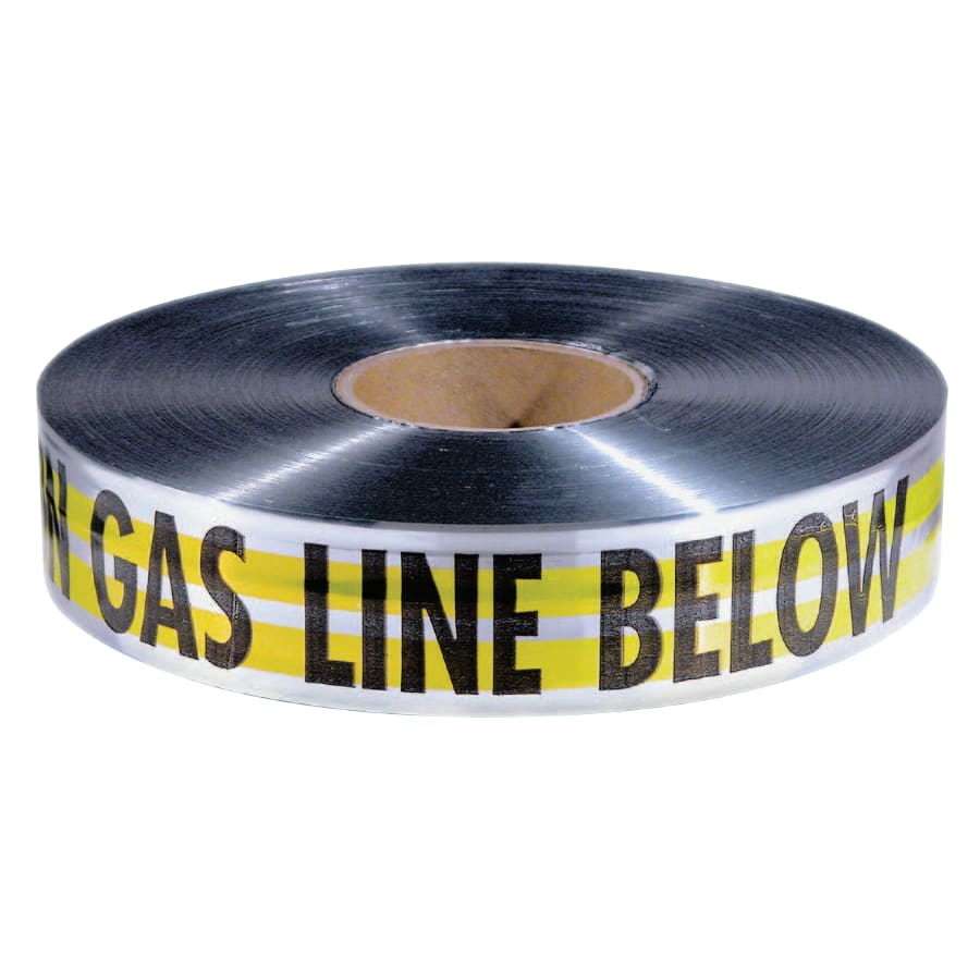 1000 ft Empire Gas Line Warning Barricade Tape, 2' Wide - 31-140