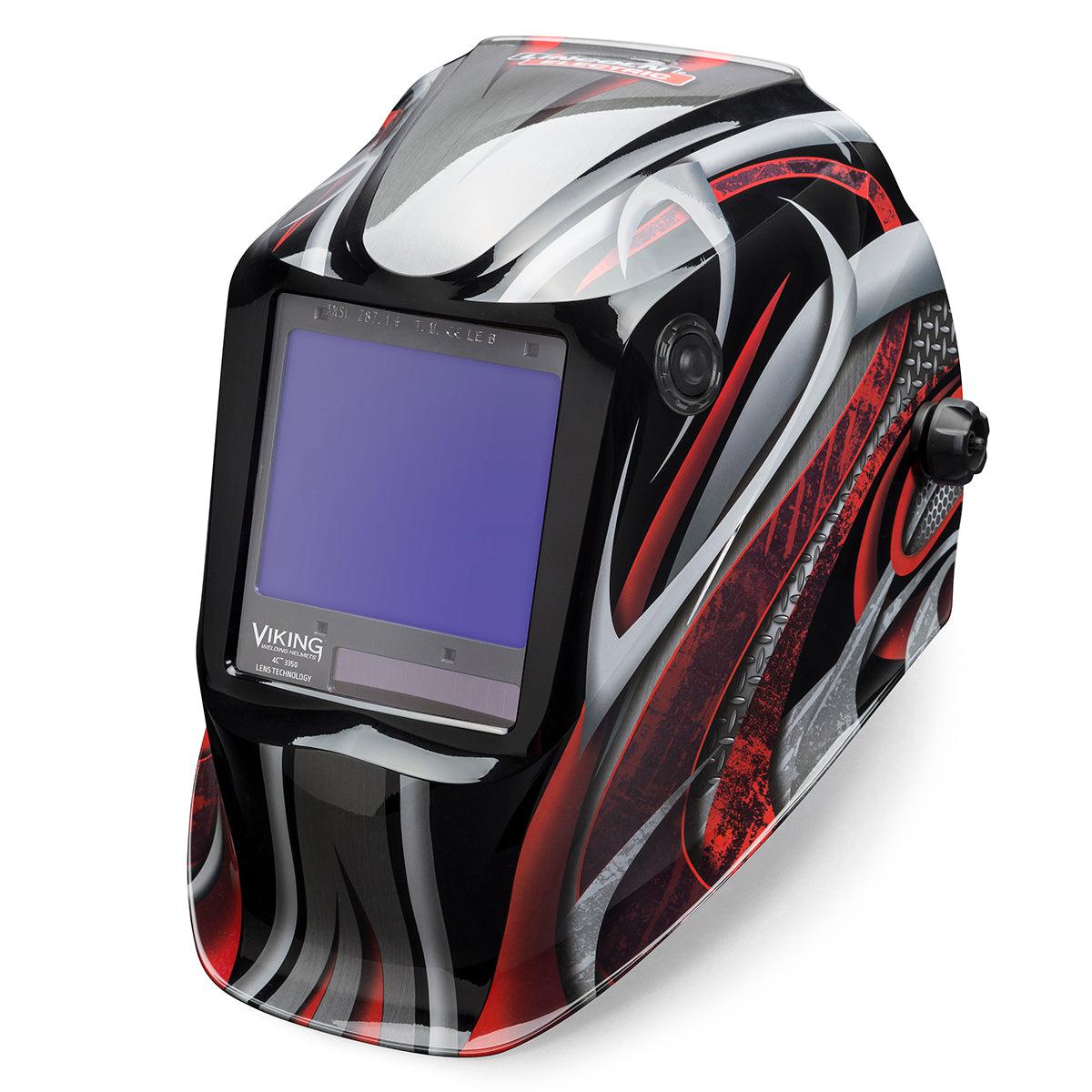 Lincoln Viking 3350 4C 4th Gen Twisted Metal Welding Helmet K3248-4 with Upgraded Features