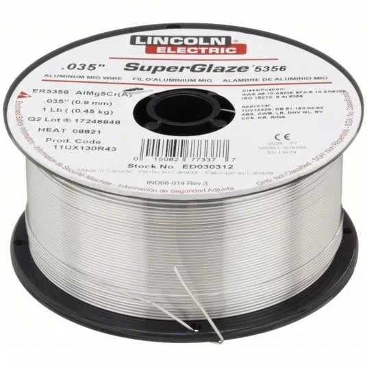 Hot Deal! Lincoln SuperGlaze 5356 Aluminum MIG Welding Wire, .035 Inch, 1 lb