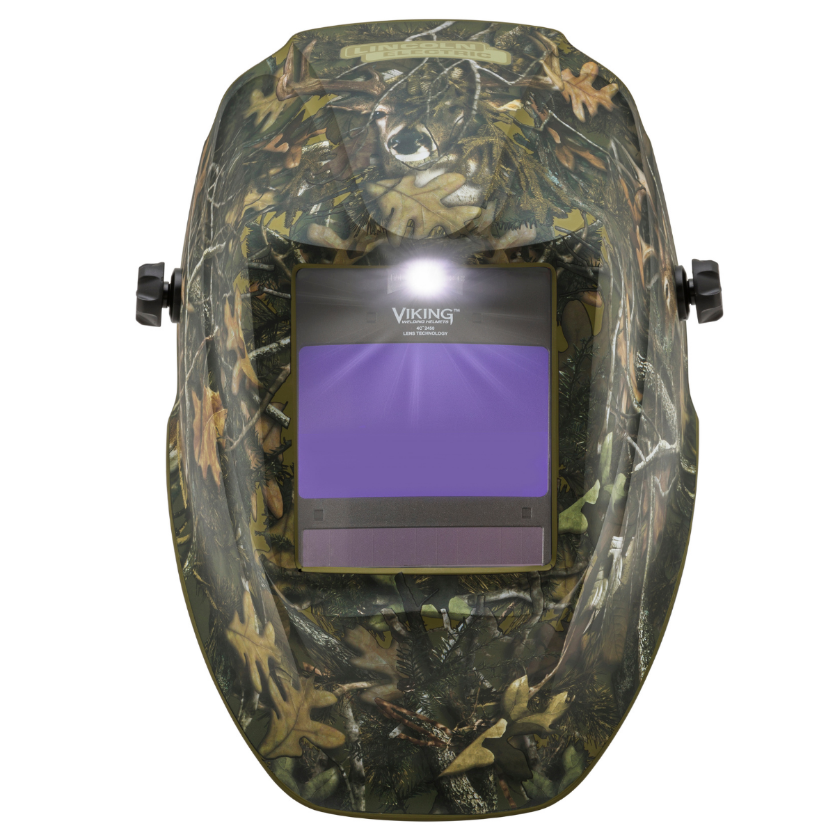 Lincoln Viking 2450 ADV White Tail Camo Helmet with Smart LED Light - Exclusive Offer
