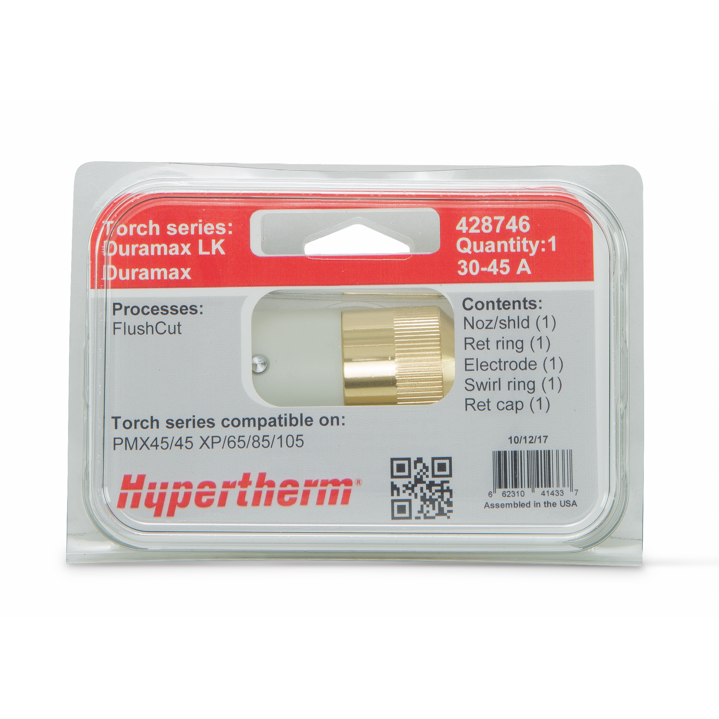 Hot Deal! Hypertherm Powermax 45A FlushCut Consumable Starter Kit - 428746