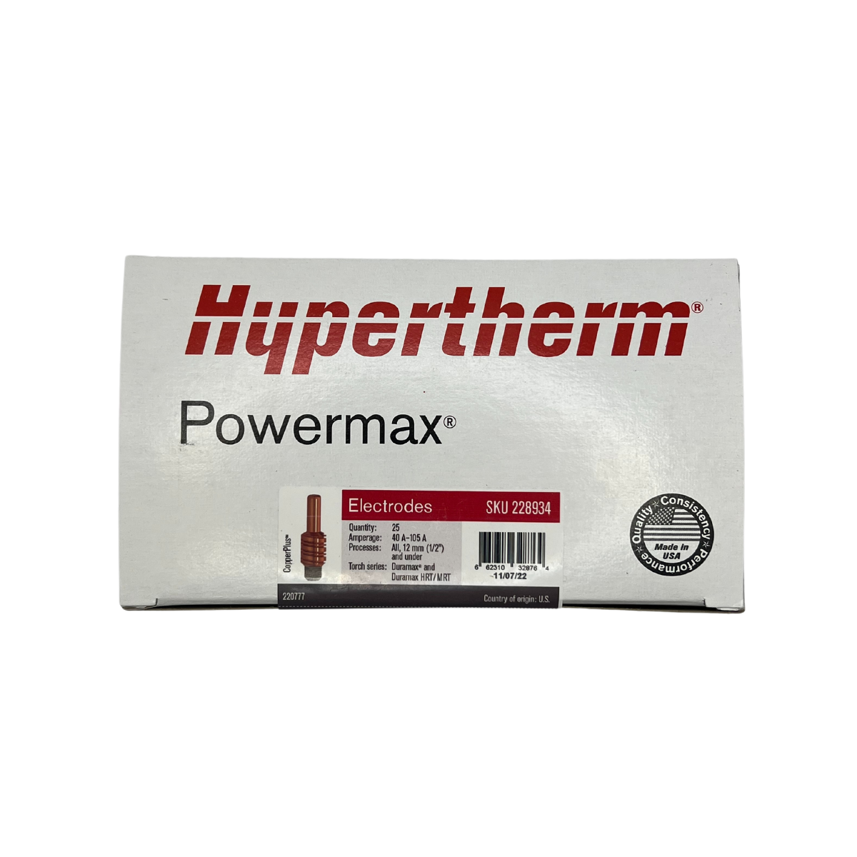 Hot Deal: Hypertherm CopperPlus Electrodes (5-pack, Part# 220777) for Duramax Torches