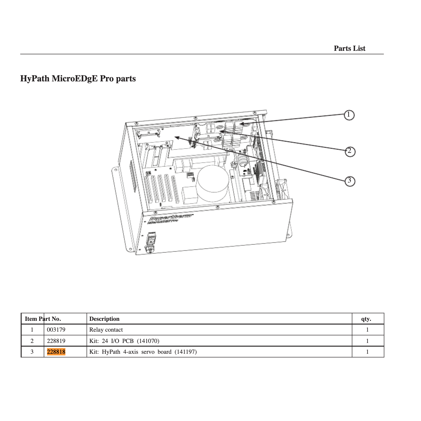 Hypertherm Kit:Microedge Pro PCB Assembly Mode-Cnc 4 Axis Servo - 228818